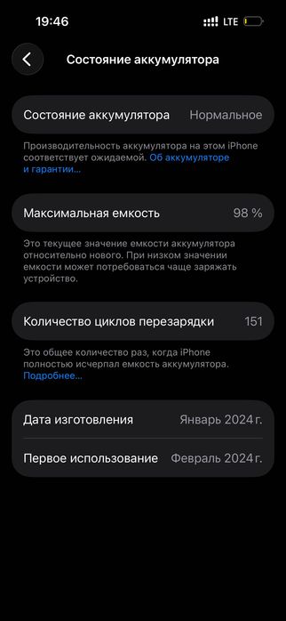 Айфон 15 про 256 гб 98%