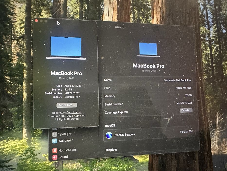 Macbook Pro 16” M1 Max 32 Gb RAM 1TB SSD