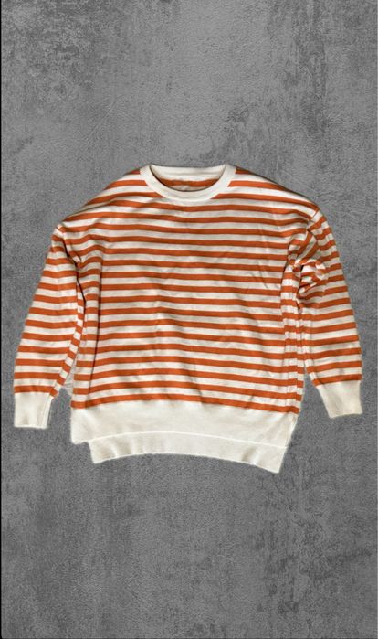 Стильный лонгслив оверсайз в полоску