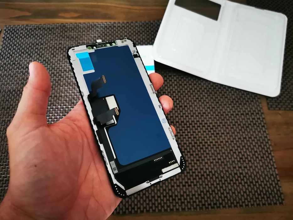 Set Ecran + husa si folie pt Apple iPhone XS MAX display touchscreen