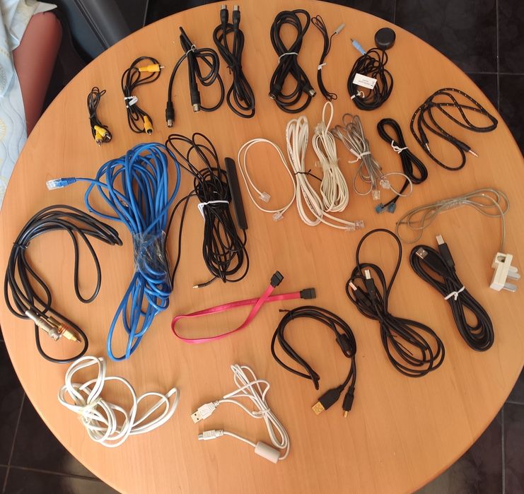 Кабеля шнуры принтер,   ТВ, плеер,  телефон