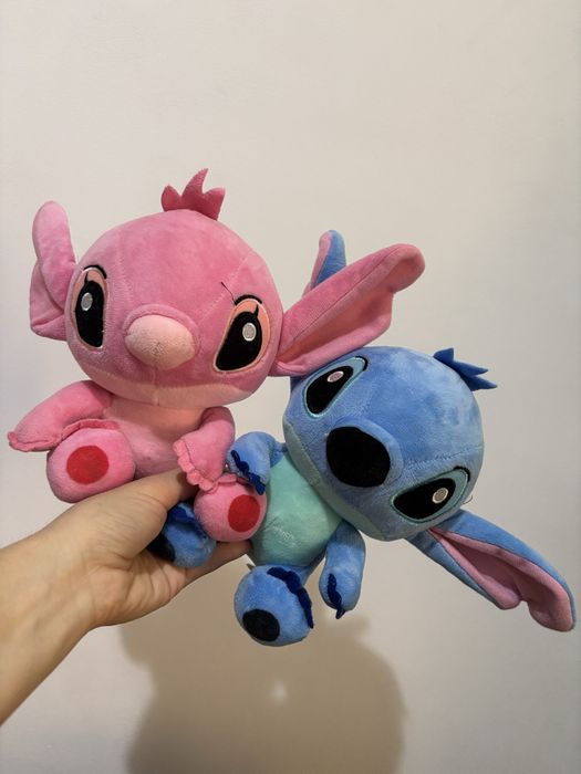 Set 2 jucării de pluș Stitch și Angel