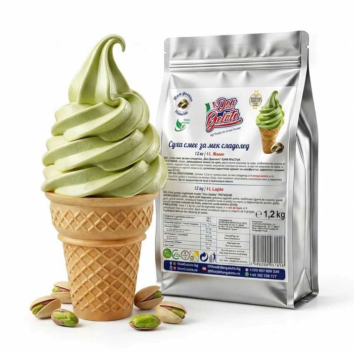 Сухи смеси за сладолед Don Gelato – Премиум качество с мляко, 12 вкуса