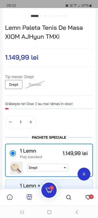 Paleta tenis de masa Xiom  An Jaehyun Tmxi și paleta tibhar K 3 hibrid