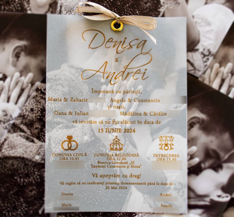 Invitații de nuntă, botezuri, evenimente - personalizate