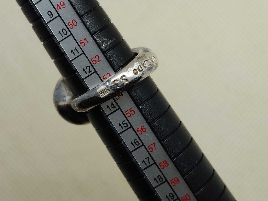 Inel designer ALVARADO – argint 925 cu sferă de sticlă albastră