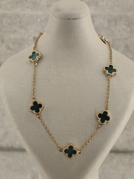 Златно колие 14К  в стил Van Cleef