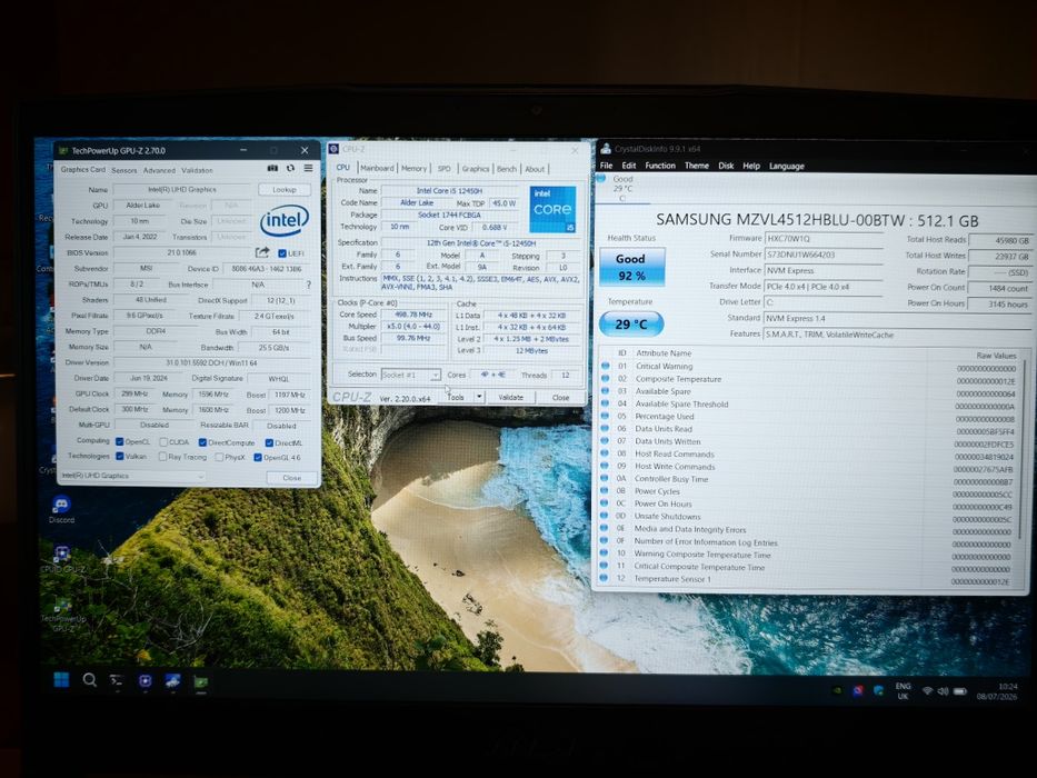 Продавам лаптоп MSI Thin GF63-12VE