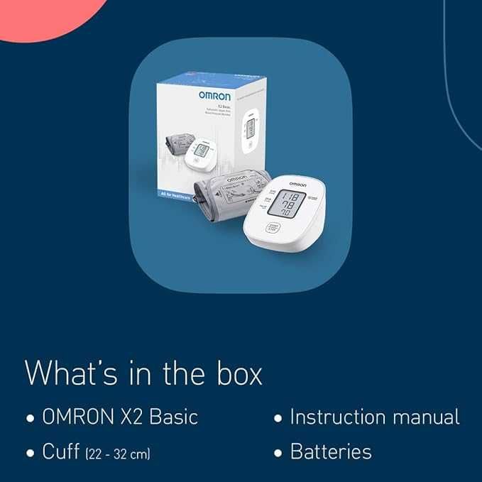 Aпарат за кръвно налягане OMRON X2 Essential с батерии