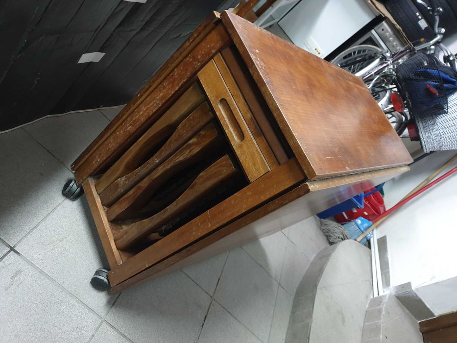 Masa cu extindere -pliabila-4scaune pliabile lemn masiv-Terasa-Gradina