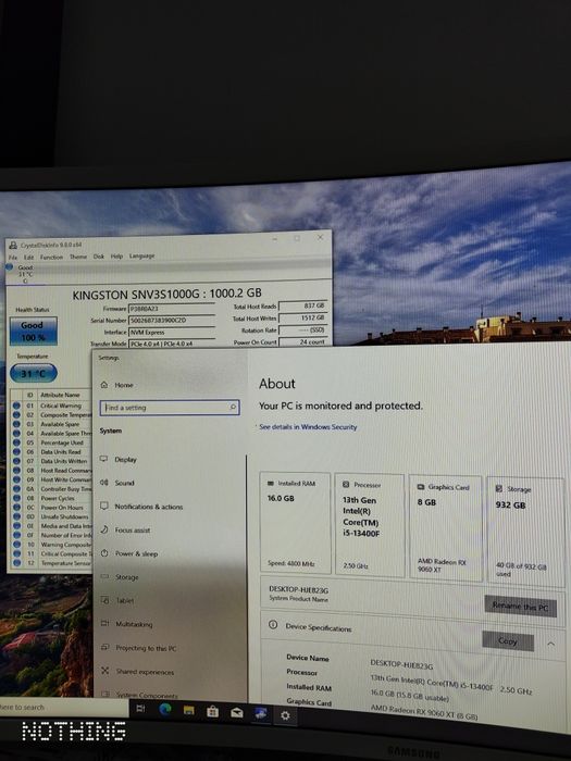 Sistem PC Gaming Intel i5-13400f, Rx 9060, RAM 16gb ddr5