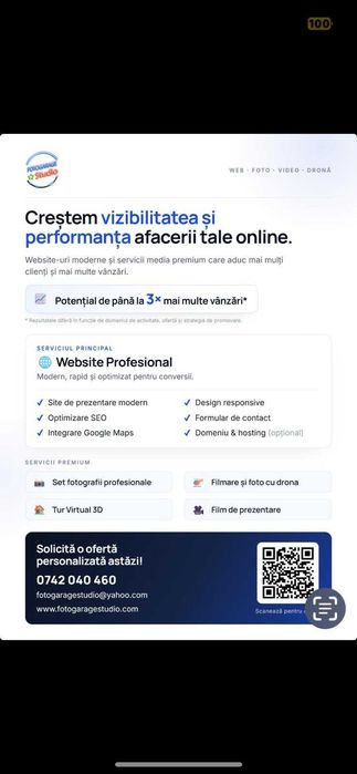 Site de prezentare + fotografii si filmari profesionale | Brasov