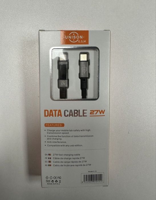 Cablu Tip C - Lightning Fast Charge iPhone 6, 7, 8, X, 11, 12, 13, 14