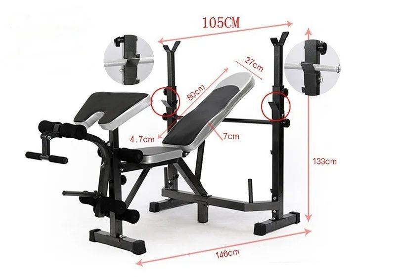 Лежак подштанга Скамья со стойкой для штанга