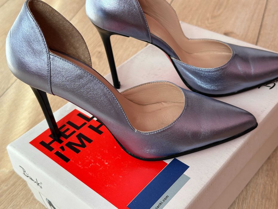 Дамски обувки на ток от естествена кожа Bianki, размер 36