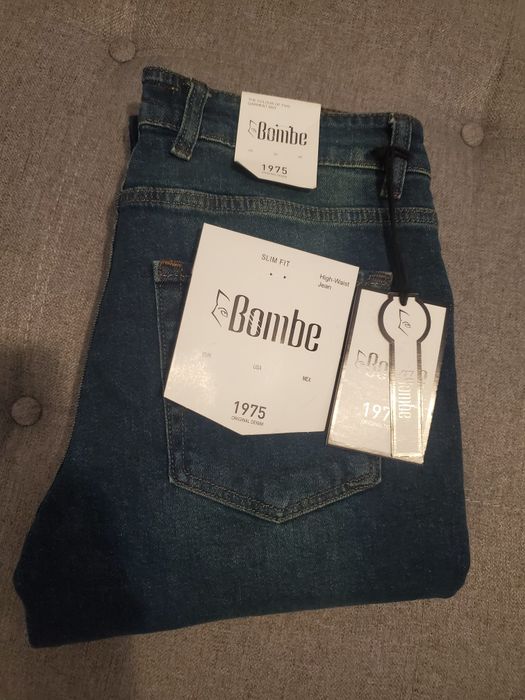 Bombe blugi barbati slim fit W33 noi, cu eticheta