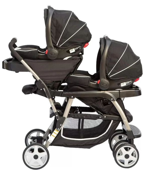 Шикарная коляска для двойни, близнецов, двухместное