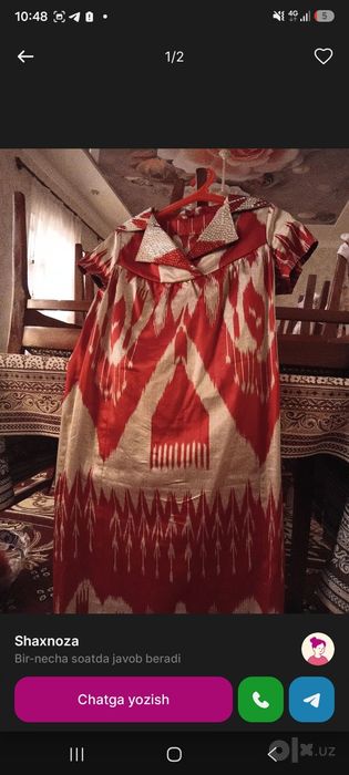 Adras ko'ylak sotiladi
