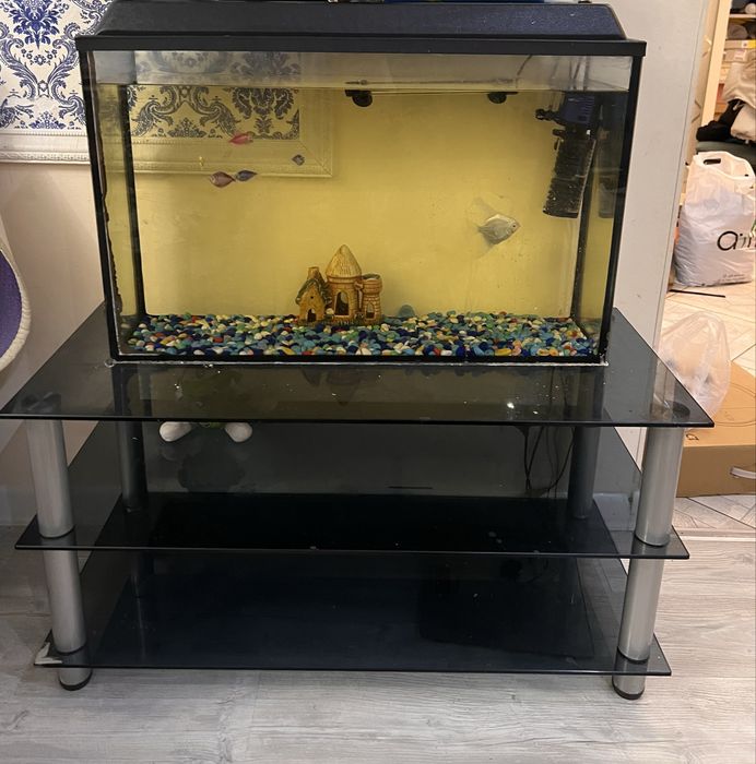 Аквариум с рыбками и столиком