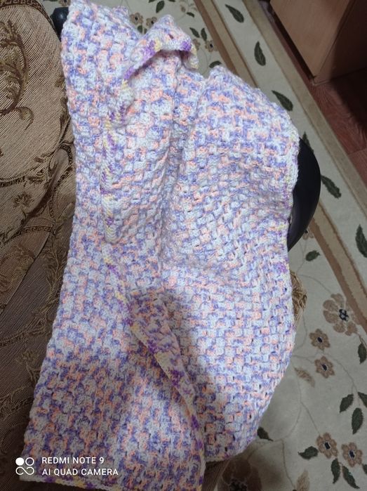 Плед для малыша из турецкой пряжи акрил