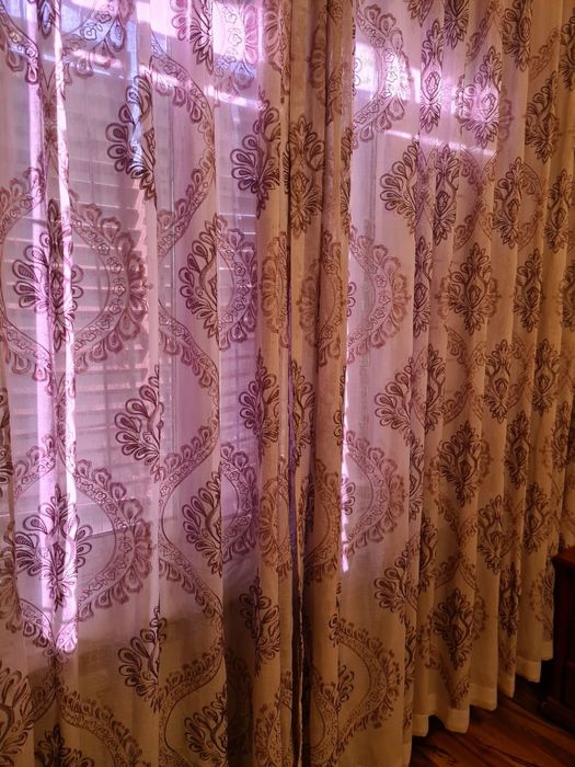 Тюль  2 шт лён итальянский