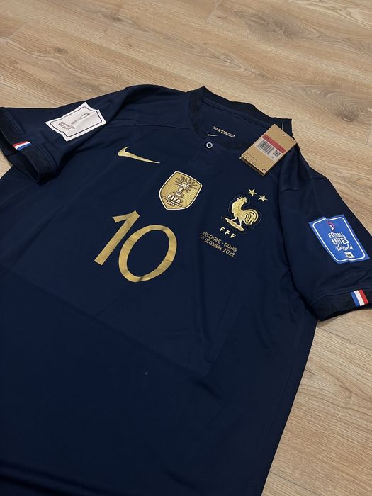 Tricou de Fotbal Nationala Frantei World Cup 2022 Mbappe 10 Marime L