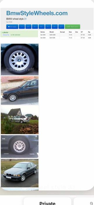 Гуми с джанти стил 31 BMW 15цола
