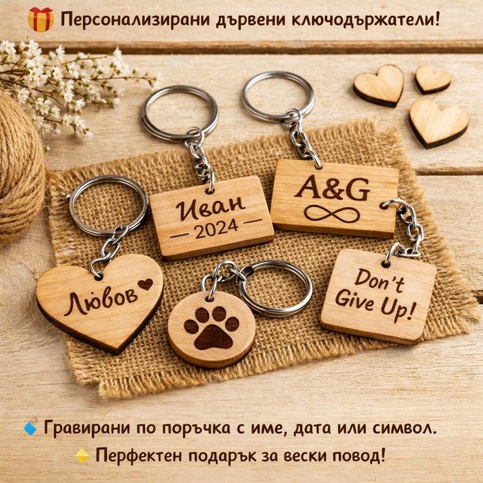 Дървени ключодържатели
