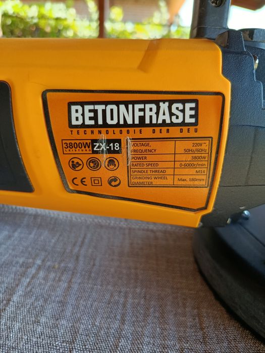 Шлайф машина за бетон BETONFRASE 3800W