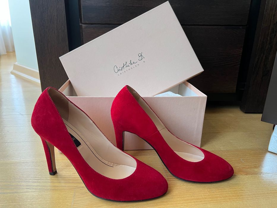 Дамски официални обувки, естествен велур No 37