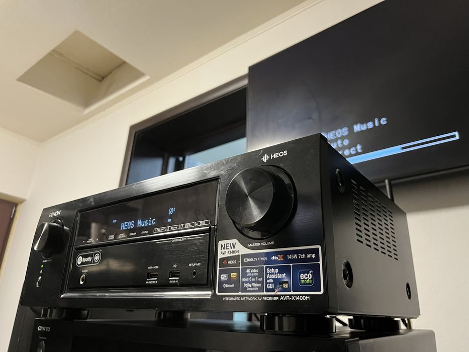 Receiver Denon AVR-X1400H 4K/7.2/Arc/Bluetooth/Spotify:Airplay/Wifi/usb etc.