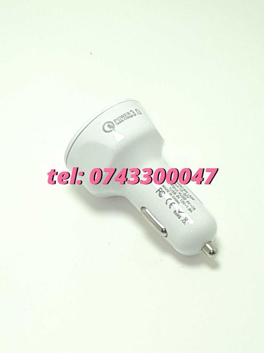 Incarcator Universal Masina Auto 4 Porturi Bricheta Usb Qc Fastcharge