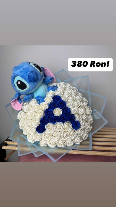Buchet de flori cu stitch