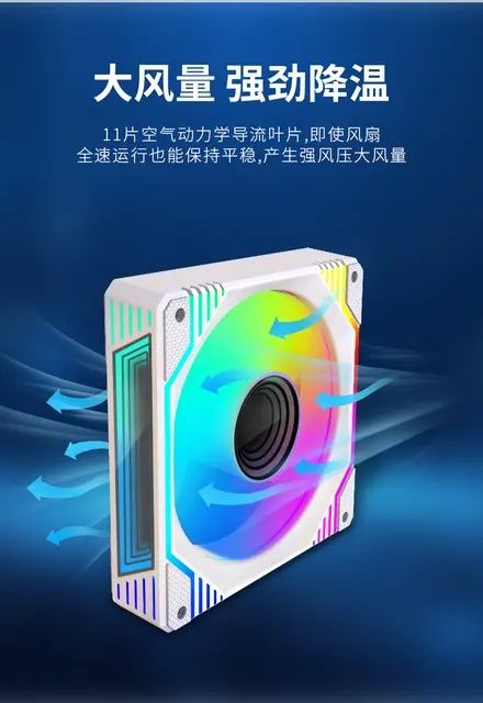 120 мм светодиодный вентилятор, уникальный волшебный зеркальный рамкой