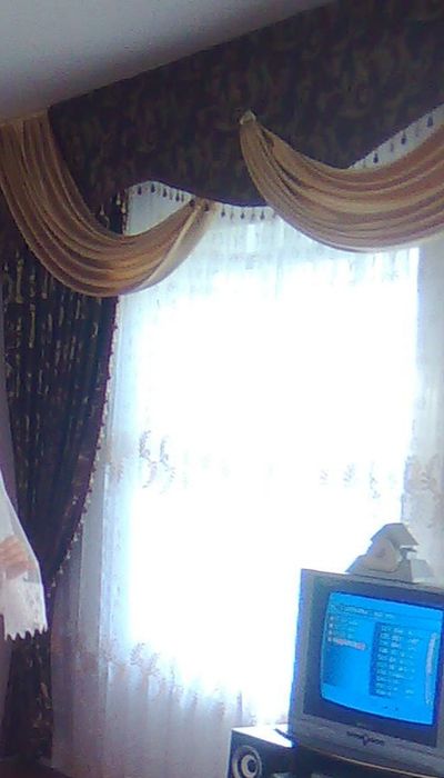 Парда тюль билан бирга 7 метрлик зал учун