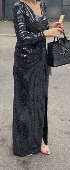 Rochie lunga cu paiete