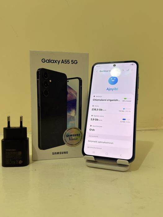 Samsung A55 5G (8/256) oʻta ideal holatda srochna arzonga
