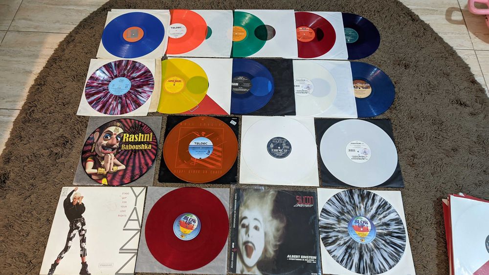 Discuri vinil colorate diverse culori, pentru decor / man cave