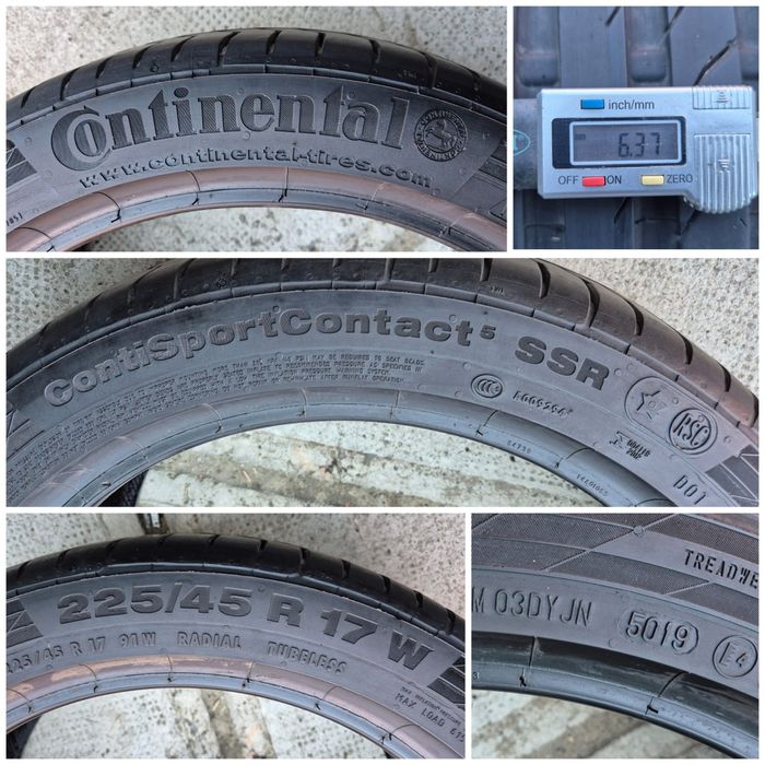 O bucată 225/45 R17 vară - una Continental