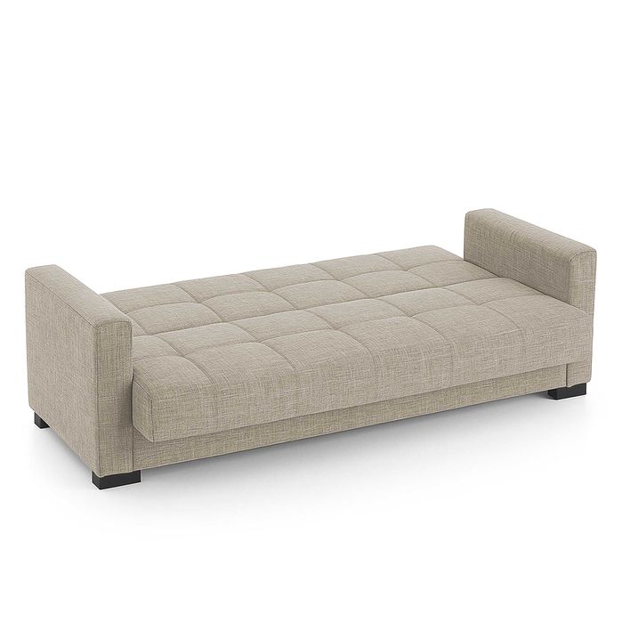 Canapea extensibilă Marbella, 3 locuri, crem texturat, 210*78*78