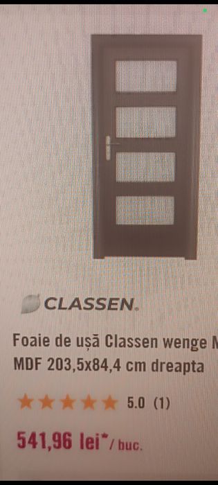 Uși Complete Wenge foiae plus Toc la 50% din preț