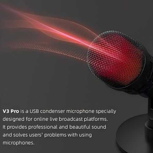 Нов USB кондензаторен микрофон RGB за PC Mac PS4 PS5 стрийминг подкаст YouTube