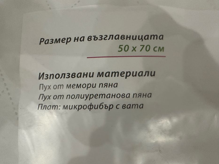 Възглавници 4 бр мемори пух
