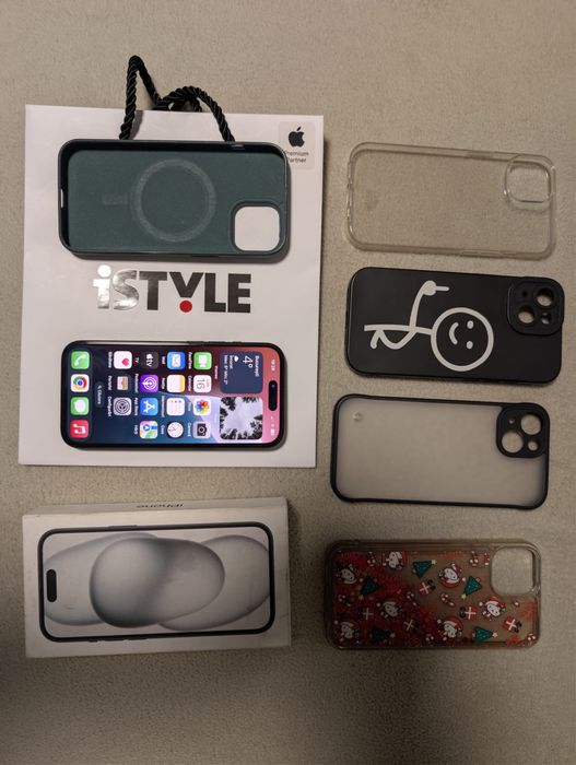 Vand schimb Iphone 15, 92% baterie, garantie 2027, impecabil.