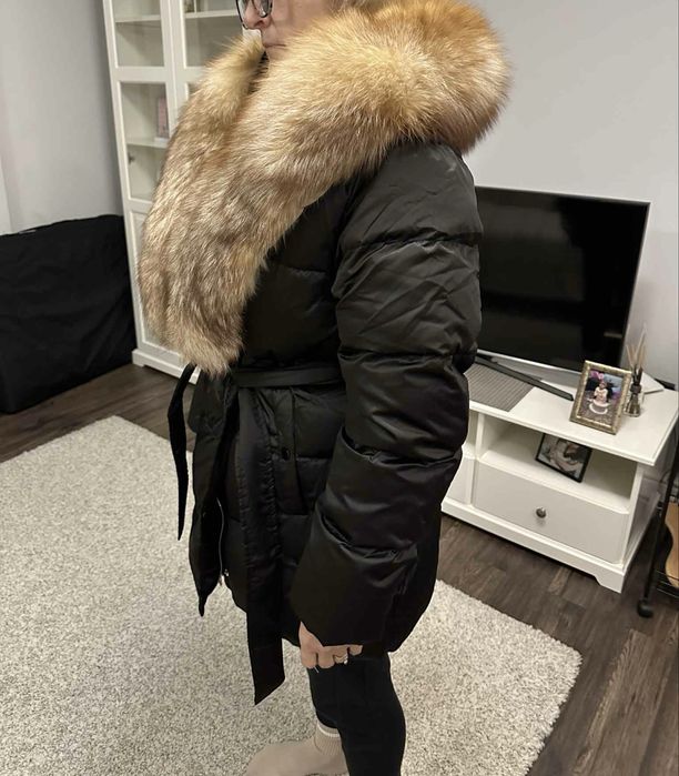 Geaca cu blana naturala si puf