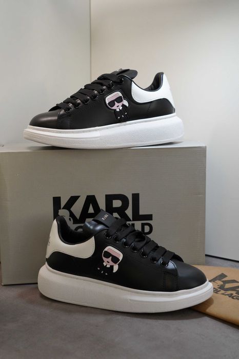 Adidasi KARL LAGERFELD Black - Produs Nou - Full Box, Premium Unisex