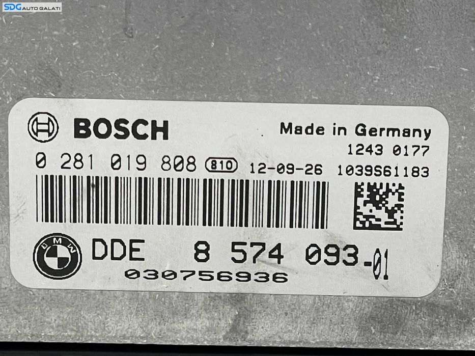 ECU Calculator Motor Bosch BMW Seria 3 F30 F31 2.0 N47 2011 - 2018 Cod 8574093 8574093-01 0281019808 [L3905] [L3906]