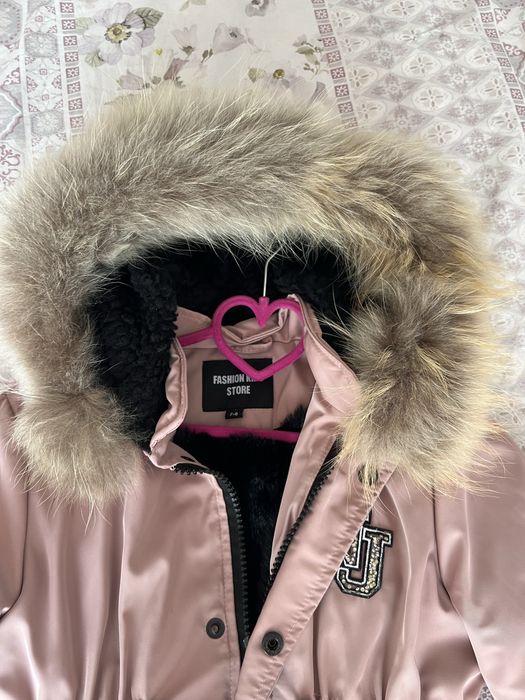 Детска парка с естествен косъм