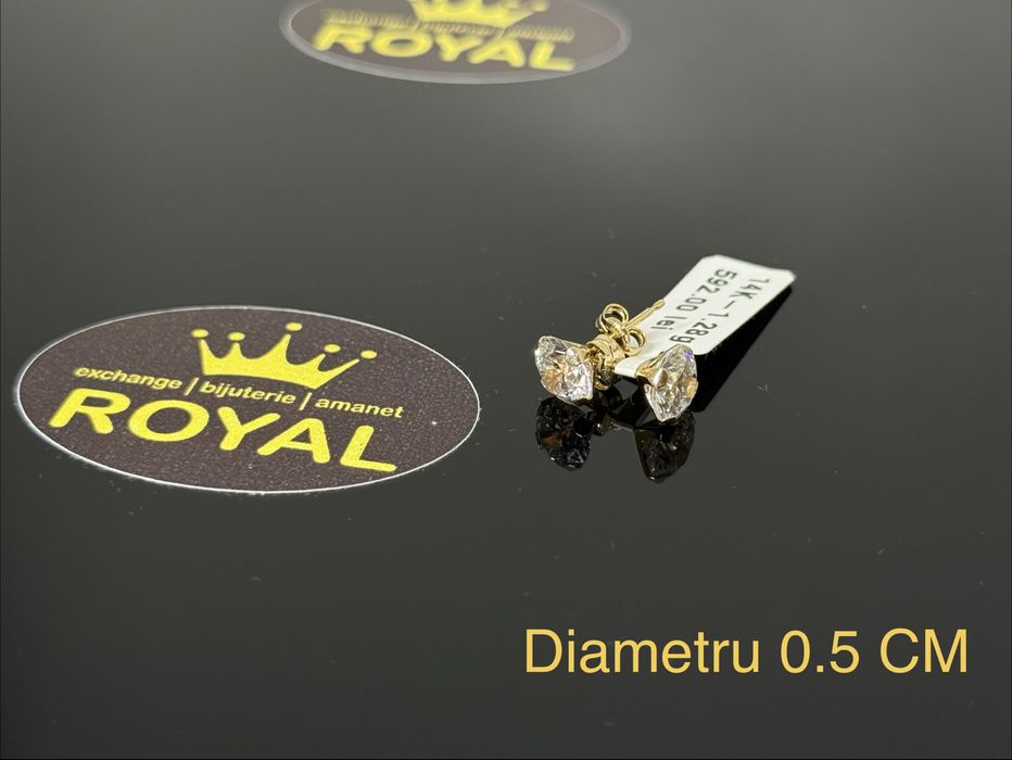 Bijuteria ROYAL : Cercei AUR 14K NOU / 1.28 GR