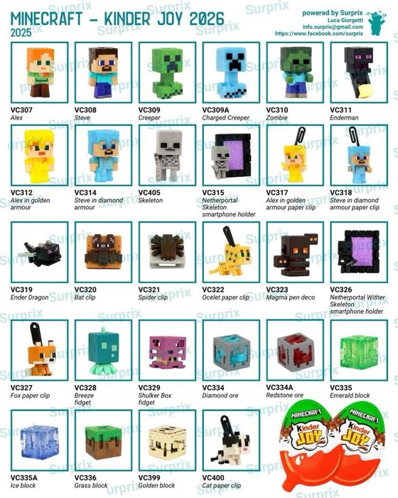 Figurine Minecraft- Kinder Joy